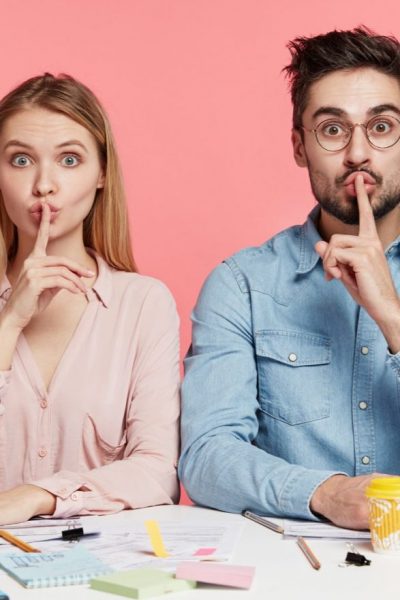Couple asking for silence Couple asking for silence